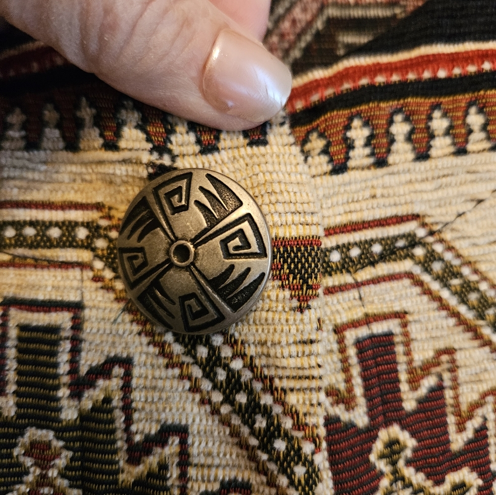 Geometric Patterned Long Sleeve Coat - image 3